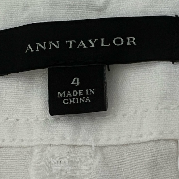 Ann Taylor Linen Blend White Shorts Size 4 - Picture 5 of 6